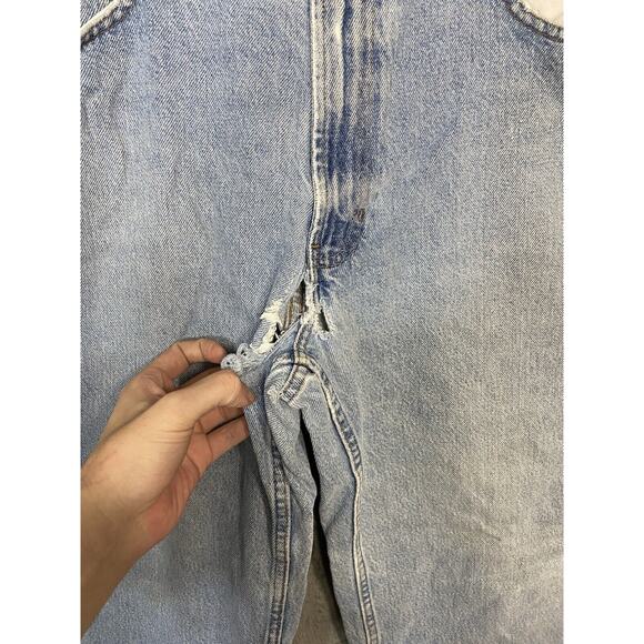 Vintage Old Navy Jeans Men 38x32 Loose Baggy Straight Leg Distressed Y2K Skater - Picture 8 of 16